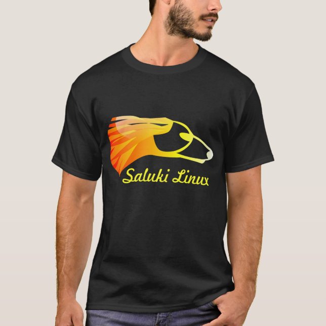 T-shirt Saluki Linux (Devant)