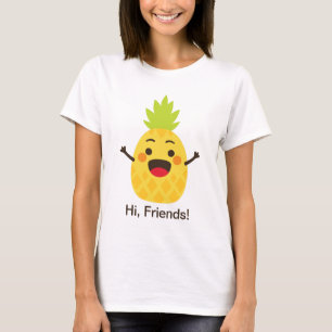 T-shirt Salut, amis ! Illustration d'ananas