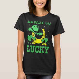 T-shirt Salut Chanceux Drôle Saint Patrick Jour Cheval Fer