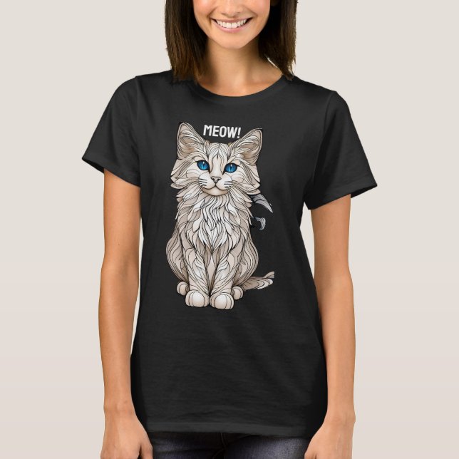 T-shirt Salut ! Chat (Devant)