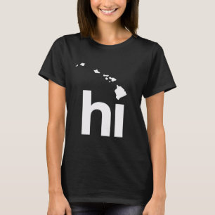 T-SHIRT SALUT CONCEPTION D'HAWAÏ - BLANC - .PNG