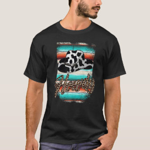 T-shirt SALUT  Country Southern Western Serape Léopard Vac