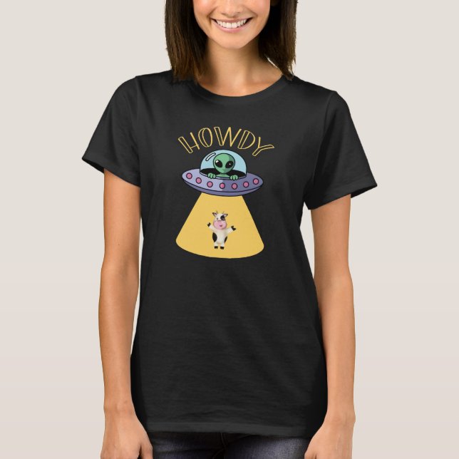 T-shirt Salut, Graphique drôle d'OVNI (Devant)