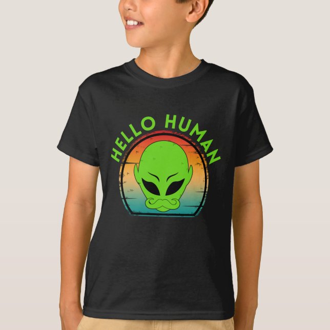T-shirt salut humain branché  (Devant)