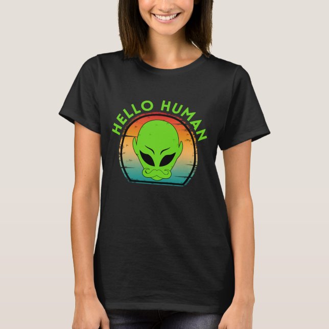 T-shirt salut humain branché  (Devant)