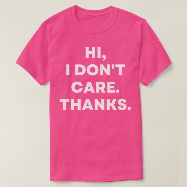 T-shirt Salut I Dont e Merci Sarcastic Funny (Design devant)