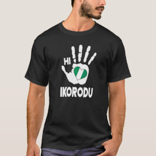 T-shirt Salut Ikorodu Avec Le Drapeau Nigérian Dans Un Amo