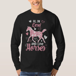 T-shirt Salut, je suis Lexi et j'aime les chevaux mignon M