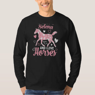 T-shirt Salut, je suis Selena et j'aime les chevaux mignon