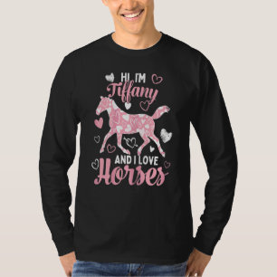 T-shirt Salut, je suis Tiffany et j'aime les chevaux migno