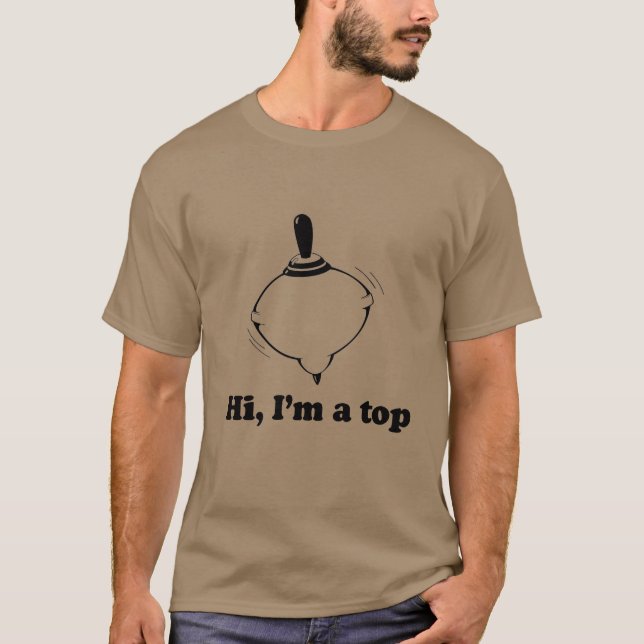 T-SHIRT SALUT, JE SUIS UN TOP (Devant)