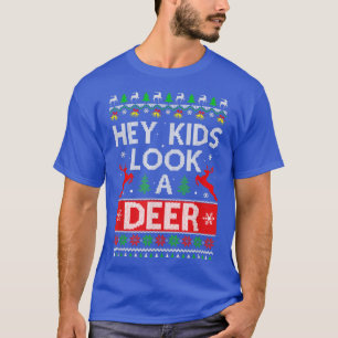 T-shirt Salut les enfants Look A Deer Family Ugly Xmas Chr