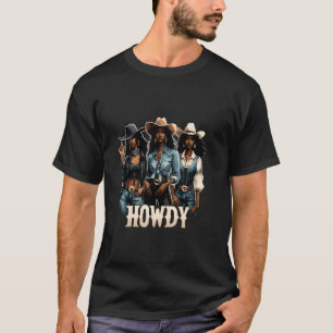 T-shirt Salut Reine Cowgirl Vachère Noire Afro-Américaine