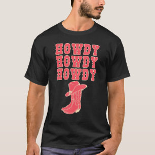 T-shirt Salut Rodeo Western Country Sud Rose Cowgirl