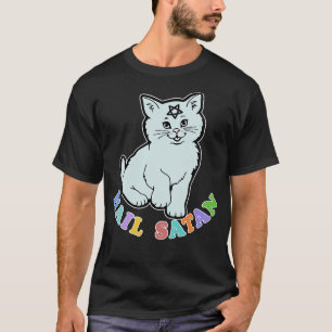 T-shirt Salut Satan Adorable Cute Kitty Design