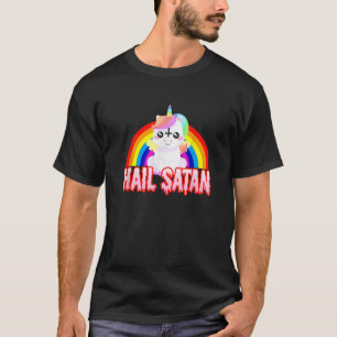 T-shirt Salut Satan Unicorn Funny Satanic Rainbow Demet