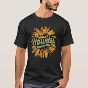 T-shirt Salut Tournesol Cuir de vache léopard occidental R