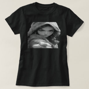T-shirt Salut, vous êtes un pouce levé N&B sur un SS noir