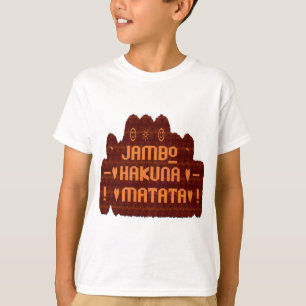 T-shirt Salutation africaine : Jambo Hakuna Matata Wood De