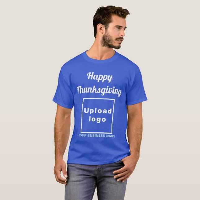 T-shirt Salutation d'action de grâces sur Royal Blue (Devant entier)