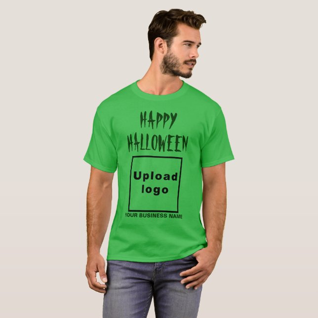 T-shirt Salutation d'Halloween d'affaires sur Shamrock ver (Devant entier)