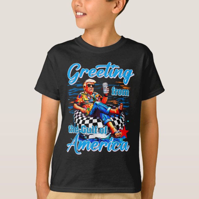 T-shirt Salutation Du Golfe Des États-Unis Trump (Devant)