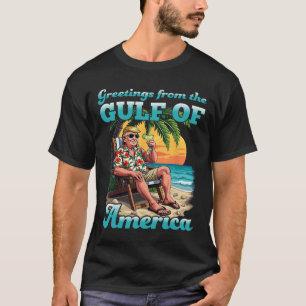 T-shirt Salutation Du Golfe Patriotique Des Etats-Unis Re