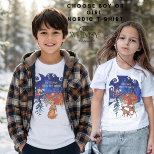 T-shirt Salutation du renard du village du Nord I Kids