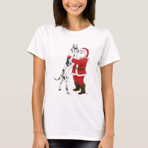 T-shirt Salutation Jowly de Noël de great dane