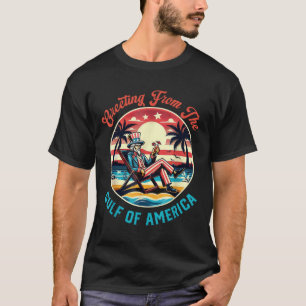 T-shirt Salutation Rétro Du Golfe Des États-Unis Trump
