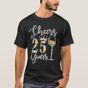 T-shirt Salutations À 25 Ans Joyeux 25E Anniversaire Rein