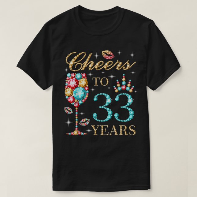 T-shirt Salutations À 33 Ans, Femmes De 33 Ans, 33 Ans (Design devant)