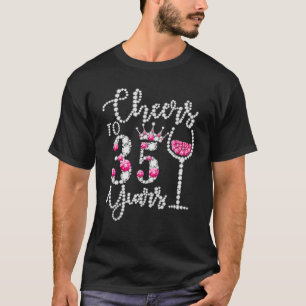 T-shirt Salutations À 35 Ans Joyeux 35E Anniversaire Reine