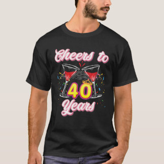 T-shirt Salutations À 40 Ans 40E Fête Anniversaire Reine F