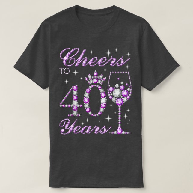 T-shirt Salutations à 40 ans Femmes mauve mauve 40ème Birt (Design devant)