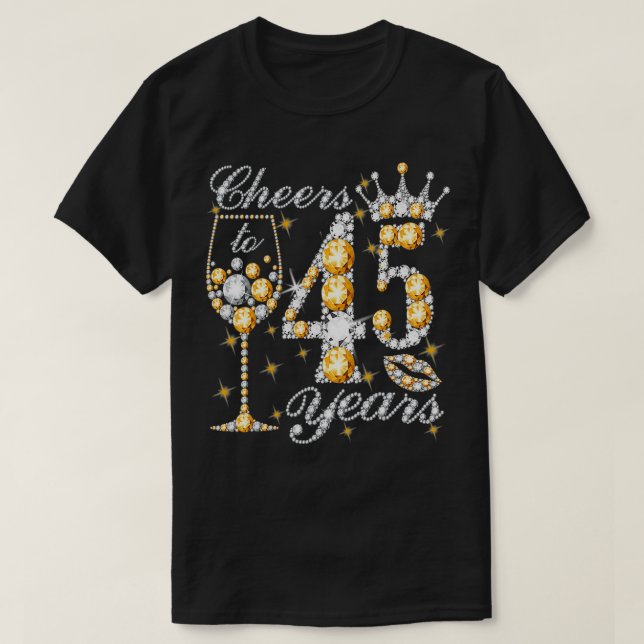 T-shirt Salutations À 45 Ans Joyeux 45ème Anniversaire Rei (Design devant)