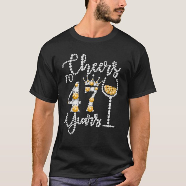 T-shirt Salutations À 47 Ans Heureux 47E Anniversaire Rein (Devant)
