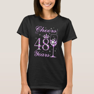 T-shirt Salutations À 48 Ans Femmes Couronne violette 48th