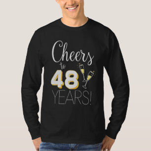T-shirt Salutations À 48 Ans Marié Couple Champagne Annive