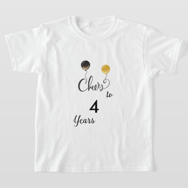 T-shirt Salutations à 4 ans (Poser)