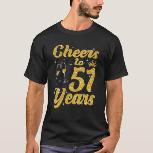 T-shirt Salutations À 51 Ans Queen Cute 51E Anniversaire P
