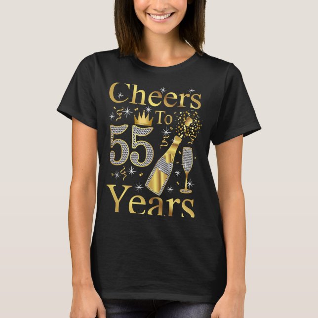 T-shirt Salutations à 55 Ans 1968 55e Anniversaire Champag (Devant)