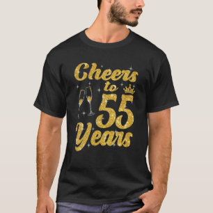 T-shirt Salutations À 55 Ans Reine Mignonne 55E Anniversai