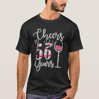 T-shirt Salutations À 56 Ans Joyeux 56E Anniversaire Reine