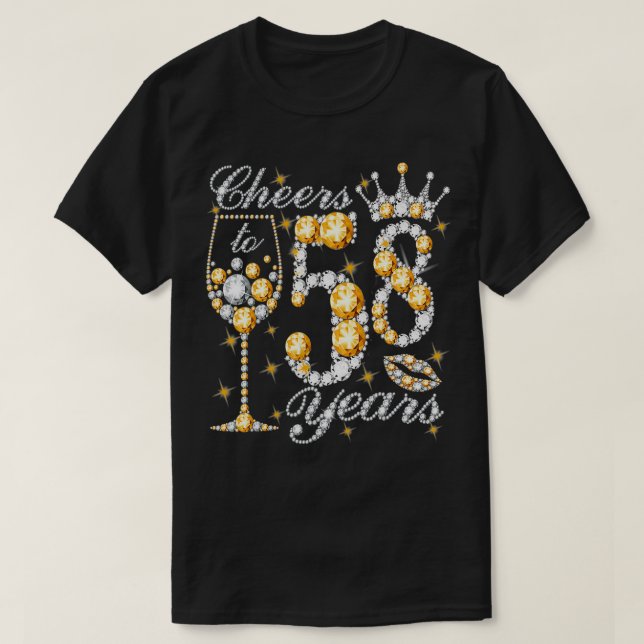 T-shirt Salutations À 58 Ans Joyeux 58ème Anniversaire Rei (Design devant)