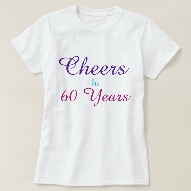 T-shirt Salutations à 60 ans (Design devant)