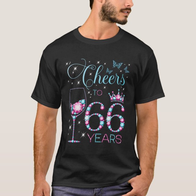 T-shirt Salutations À 66 66E Py 66E Heureux Anniversaire (Devant)