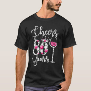 T-shirt Salutations À 80 Ans 80e Anniversaire Reine Boire 