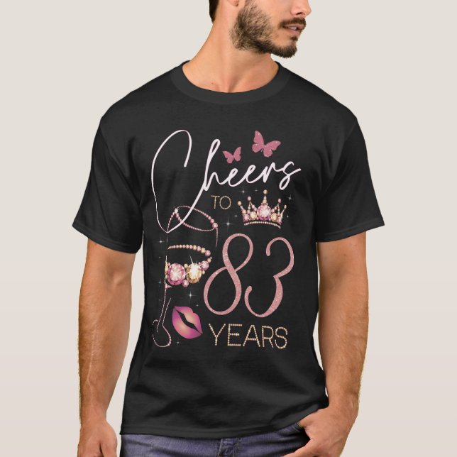 T-shirt Salutations à 83 ans 83e anniversaire femme de fêt (Devant)