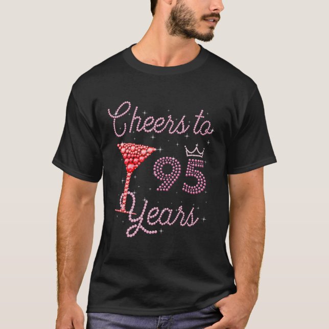 T-shirt Salutations À 95 Ans 95E 95 Anniversaire (Devant)